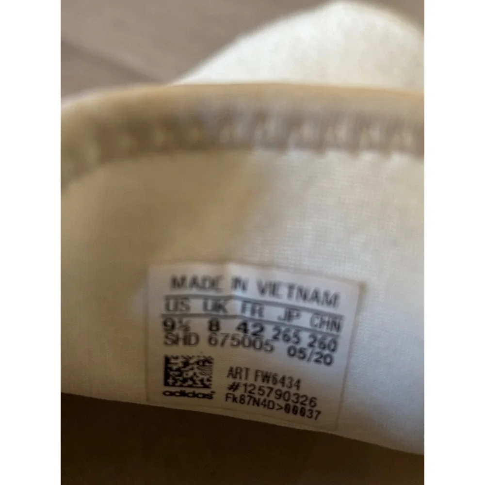 Adidas Boost Women's 9.5 White Rose Gold Stripes Sneakers‎ Shoes Activewear READ